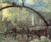 Glackens, William James La Villette France oil painting reproduction
